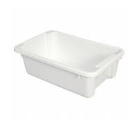 Bac renforcé rectangulaire empilable emboîtable 40 L - blanc