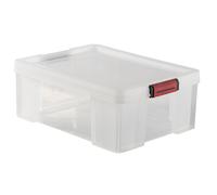 Bac renforcé SUNDIS Clip & store transparent avec couvercle 27L