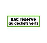 Bac Réservé Déchets Verts - 15x5cm - Sticker/Autocollant