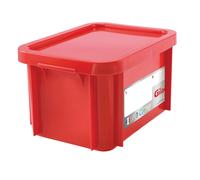 Bac rouge HACCP avec couvercle 15 L Gilac
