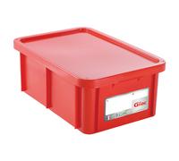 Bac HACCP 35 L rectangulaire + couvercle - rouge