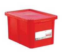Bac rouge HACCP avec couvercle 55 L Gilac