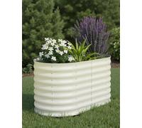 Bac surélevé de Jardin en Acier galvanisé,Carré potager en Fond Ouvert,Durable & Antirouille,Jardinière Surélevé/Lit de Jardin Surélevé pour Culture légumes,herbes,fleurs(120X60X60CM,Blanc)