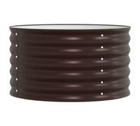 Bac surélevé vidaXL Marron 80x80x44 cm en acier galvanisé