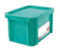 Bac HACCP 15 L rectangulaire + couvercle - vert