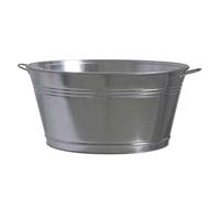 Bac Zink Siena Garden Argent Ø51x25 cm Pot Plante Jardin Terrasse TOP