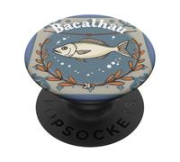 Bacalhau portugais traditionnel - Poisson morue PopSockets PopGrip Adhésif