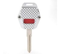 Bacar Coque de clé de moto CNC en aluminium de remplacement Pour Ninja250/Ninja250R /Ninja300 /Ninja600 /Ninja650/ZX 250R, argent