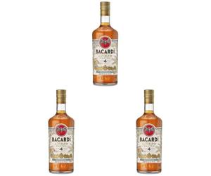 BACARDÍ Anejo 4 Year Old Premium Caribbean Rum, 40% vol., 70 cl/700 ml, Vieilli pendant 4 ans dans des fûts de chêne sous le soleil des Caraïbes (Lot de 3)