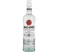 BACARDÍ Carta Blanca Superior White Rum, 37,5 % vol., 70 cl / 700 ml, rhum emblématique des Caraïbes, idéal pour la réalisation de cocktails