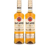 BACARDÍ Carta Oro Superior Gold Rum, Rhum emblématique des Caraïbes, idéal pour les cocktails Cuba Libre, 37.5% vol., 70 cl / 700 ml (Lot de 2)