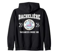 Baccalauréat 2026 Cadeau félicitation Fille Bachelière Rose Sweat à Capuche