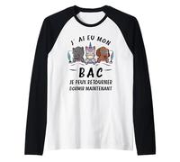 Baccalauréat Félicitation BAC Chat Chien Dormir Manche Raglan