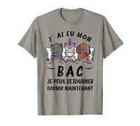Baccalauréat Félicitation BAC Chat Chien Dormir T-Shirt
