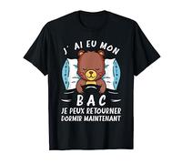 Baccalauréat Félicitation BAC Ours Dormir T-Shirt