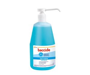 BACCIDE - Gel hydroalcoolique Elimine 99,9% des virus et bactéries 96,8% d'eau d'ingrédients d'origine végétale Fabriqué en France 1L Gel(S) 1000 ml