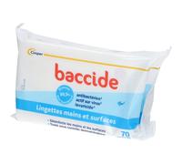 Baccide Lingettes mains et surfaces – Éliminent 99,9% des bactéries – 70 lingettes