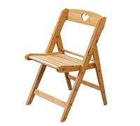 bacedifo Chaise Pliante Assise à Lattes Large pour Usage Domestique Tabouret Pliant en Bois Massif Poignée Design Structure Triangulaire Résistante Traverses Renforcées Ferrures Métalliques Épaissies