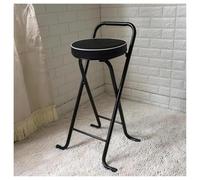 bacedifo Chaise Pliante Coussin D'assise en Cuir Rembourrage en Espuma Haute Résilience Structure en Métal Tabouret Pliant Patins Silencieux Finition Laquée Capacité de Charge de 130 Kg