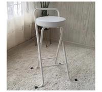 bacedifo Chaise Pliante Coussin D'assise en Cuir Rembourrage en Espuma Haute Résilience Structure en Métal Tabouret Pliant Patins Silencieux Finition Laquée Capacité de Charge de 130 Kg