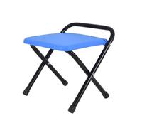 bacedifo Chaise Pliante en Métal Structure Renforcée en Acier Tubulaire Petit Dossier Assise en Plastique PP Tabouret Pliant Bas Hauteurs D'assise 30cm Et 45cm Patins Silencieux Poignée