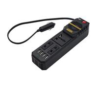 Baceyong 200W Voiture DC 12V à AC 220V Onduleur Chargeur Convertisseur 4 Prise USB Noir