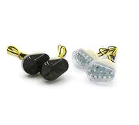 Baceyong 2x Moto Clignotant Clignotant, Moto LED Encastré Clignotant Indicateur Clignotant Lampe pour 12V Moto, Street Bike, Cruiser