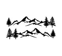 Baceyong Autocollants voiture Montagne de, Autocollants voiture Montagne Noire pour animaux de compagnie, Autocollants voiture pour hommes Arbres et Montagnes