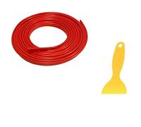 Baceyong DIY Décoration Intérieure De Voiture Moulage Garniture Ligne Accessoires, Bande de moulure intérieure de voiture, universelle, bande de 5 m en ABS 3D avec outil - rouge