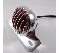 Baceyong Feu de frein arrière de moto, support de plaque d'immatriculation pour feu stop de frein adapté aux motos Harl-ey modifiées générales, noir argent