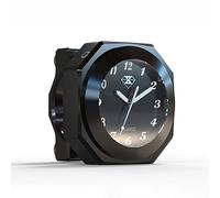 Baceyong Horloge de Guidon de Moto, Horloge décorative étanche Compatible avec Kawa-saki Su-zuki, Noir