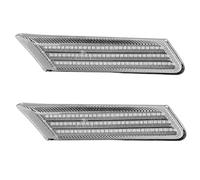 Baceyong Lot de 2 feux de gabarit latéraux à LED 12 V pour P-Orsche 997-Series 911 C-arrera, boîtier transparent/noir haute luminosité, lumières stables/dynamiques