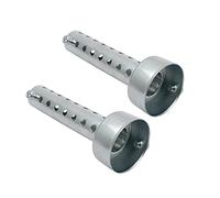 Baceyong Lot de 2 silencieux d'échappement universels pour moto DB killer Argenté 35 mm