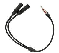 Baceyong Universel ABS 2 femelle à 1 mâle câble audio d'antenne de voiture, câble adaptateur stéréo de voiture câble d'extension antenne remplacement d'antenne