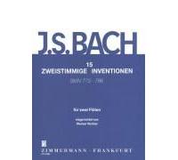 Bach : 15 Inventions À Deux Voix Pour 2 Flûtes