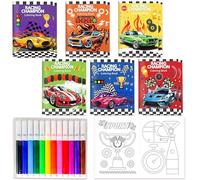 BACH AND BOOZY 12 PCS petits livres d'activités pour les fêtes de voitures de course deux fast need speed favors de fête fournitures d'anniversaire mini livres de coloriage en vrac