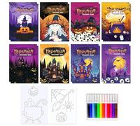 BACH AND BOOZY 16 pièces mini livres de coloriage halloween sorcières mini fantômes citrouilles carnets remplissage sachets fête