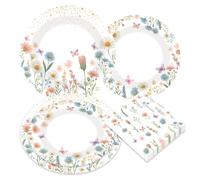 BACH AND BOOZY fournitures accessoires fête serviettes papier floral assiettes décorations printanières baby shower anniversaire mariage