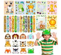 BACH AND BOOZY jungle safari cadeaux anniversaire enfants fête animaux sacs cadeaux invités autocollants bracelet enfant porte clés fille garçon