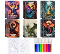 BACH AND BOOZY Mini livres de coloriage pour enfants Halloween Dragon Livres Dragon Livret de coloriage Dragon Cadeaux pour sacs de fête