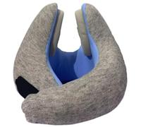 BACH AND BOOZY Oreiller de Voyage Coussin Cervical Avion Coussin Cervical Souple et Respirant pour l'avion la Voiture et Le Bureau à Domicile avec Sac de Rangement