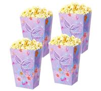 BACH AND BOUJEE 12 pieces boites a popcorn sirene sacs cadeaux fete marine sous la mer animaux marins decores reutilisables pour filles anniversaire baby shower bridal shower