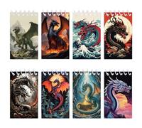 BACH AND BOUJEE carnet de poche dragons décorations anniversaire dragons cadeaux fête mini carnet récompenses classe cadeaux joueurs dragons décorations fête