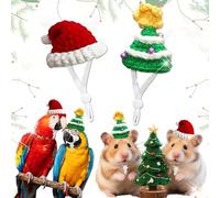 BACH AND BOUJEE Chapeau de Noël pour hamster, perroquet, oiseau, poulet, animal de compagnie, hiver, Noël, fête festive pour animaux de compagnie
