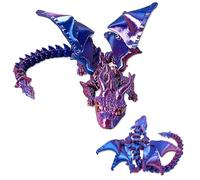 BACH AND BOUJEE dragon imprimé en 3d décoration d'intérieur dragon en cristal violet décor de bureau de direction décor de bureau de maison pour fête d'anniversaire