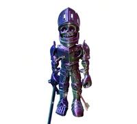 BACH AND BOUJEE Figurine squelette de chevalier imprimé en 3D avec accessoires amovibles - Décoration d'Halloween fantastique - Fournitures de fête du monde - Décoration de table - Cadeau