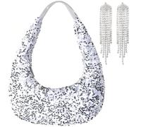 BACH AND BOUJEE sac à main féminin scintillant à paillettes pour soirées et fêtes style hobo ou clutch élégant sans éléments métalliques