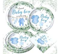 BACH AND BOUJEE serviettes baby shower service vaisselle ensemble service mignon gn en route assiettes carton annonce accessoires fete 20 invites
