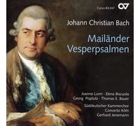 Bach J.C. : Mailänder Vesperpsalmen. Concerto Köln, Janemann.