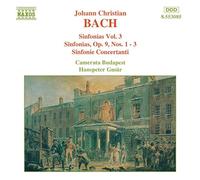 J.C. Bach – Sinfonias Op. 9 Nos. 1 à 3, Sinfonie Conc. – Camerata Budapest – NAXOS